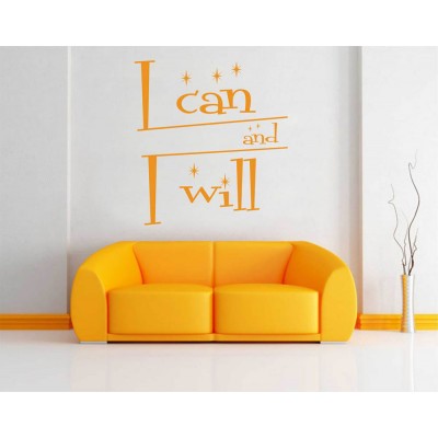I can and I will