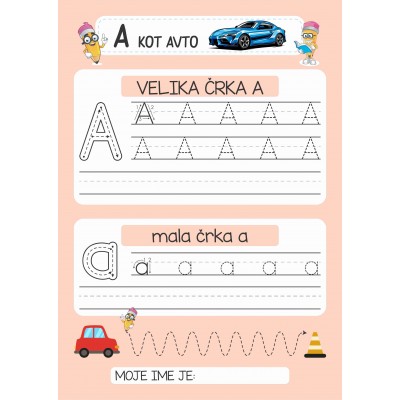 Znam pisati črke in številke